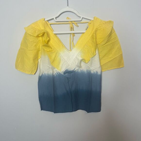 St Roche Sabina top in yellow/ blue New - Picture 6 of 8